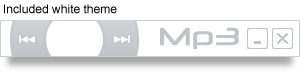 Continuous Website Music White Player